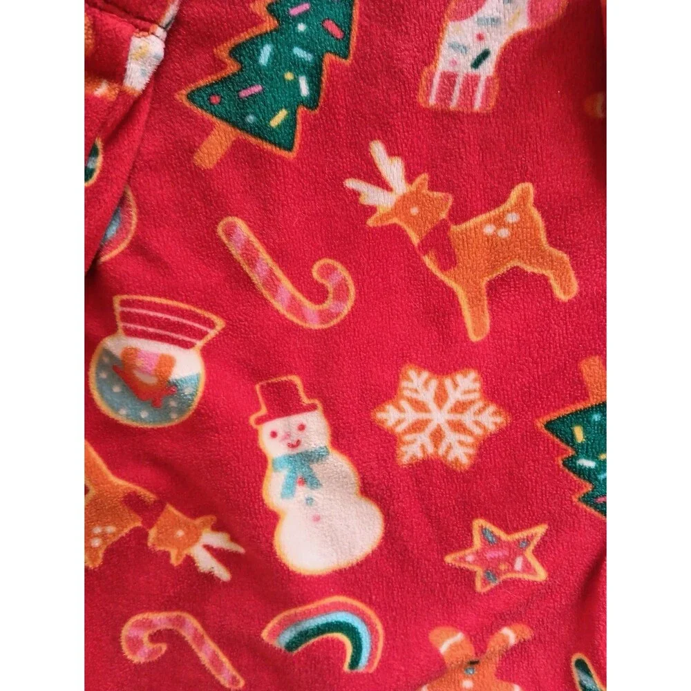 pajama 3T Cat And Jack 2 piece Holiday Christmas sleepwear Set Red Microfiber